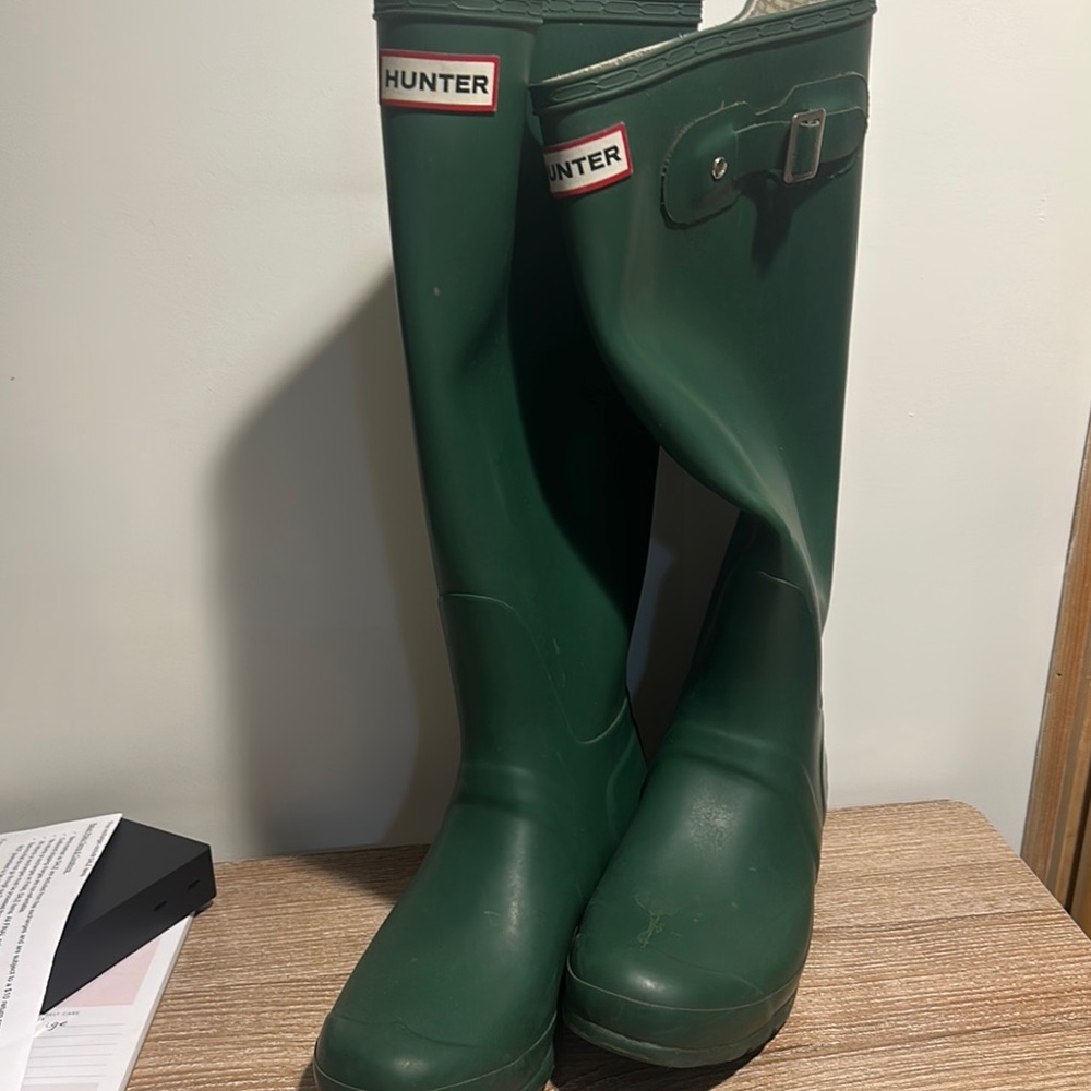 Hunter Forest Green Waterproof Boots